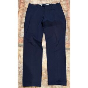 Heathen & Miro Mens Trouser Dress Pants Navy Blue Waistband Custom Made Size 48